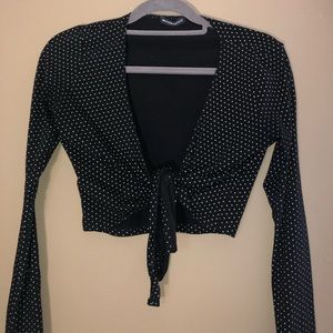 brandy melville wrap front long sleeve